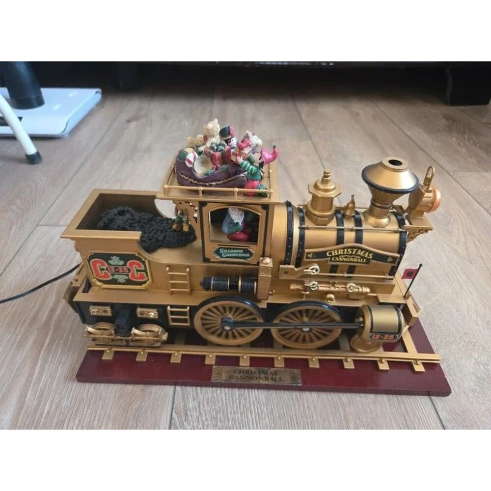 Vintage Mr.Christmas Gold Label Cannonball Train Plays 16 Song,running & Ligth